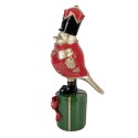 Clayre & Eef Statuetta decorativa di Natale Uccello 11x13x30 cm Color oro Plastica