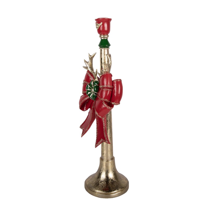 Clayre & Eef Candle holder 15x12x45 cm Gold colored Plastic