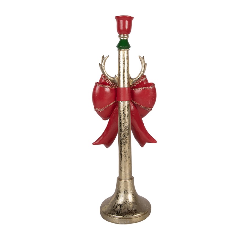 Clayre & Eef Candle holder 15x12x45 cm Gold colored Plastic