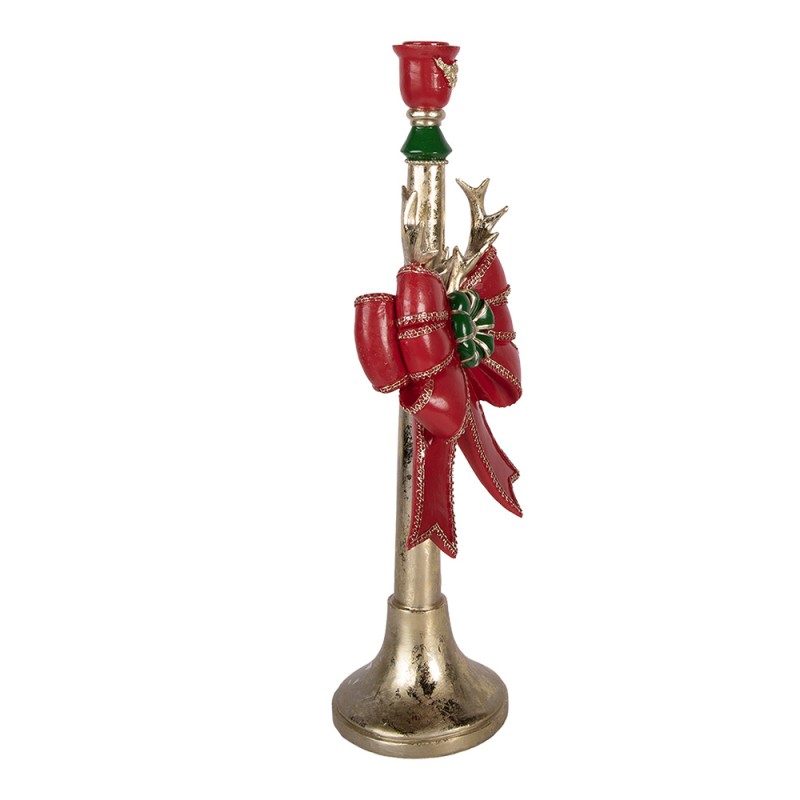Clayre & Eef Candle holder 15x12x45 cm Gold colored Plastic