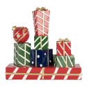 Clayre & Eef Kerstdecoratie Beeld Cadeau 21x7x21 cm Rood Kunststof