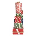Clayre & Eef Kerstdecoratie Beeld Cadeau 21x7x21 cm Rood Kunststof