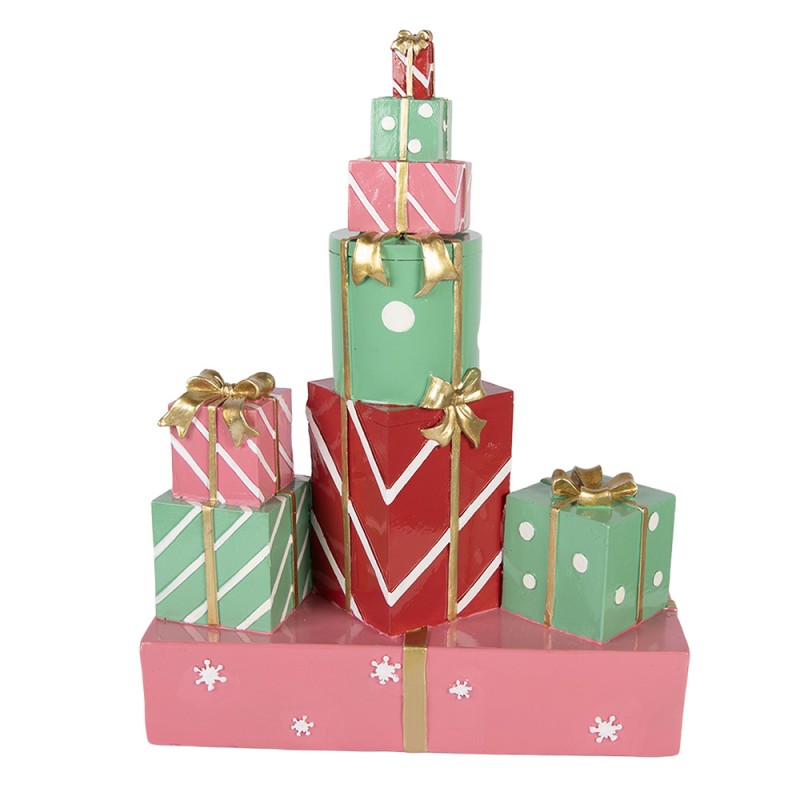 Clayre & Eef Statuetta decorativa di Natale Regalo 27x12x36 cm Verde Plastica