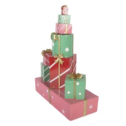 Clayre & Eef Statuetta decorativa di Natale Regalo 27x12x36 cm Verde Plastica