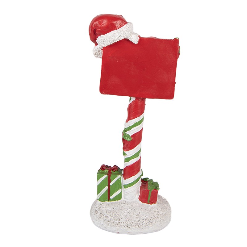 Clayre & Eef Décoration de Noël Image Boîte aux lettres 8x6x17 cm Rouge Plastique