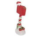 Clayre & Eef Décoration de Noël Image Boîte aux lettres 8x6x17 cm Rouge Plastique