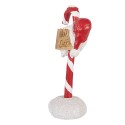 Clayre & Eef Christmas Decoration Figurine Candy Cane 10x6x17 cm Red Plastic