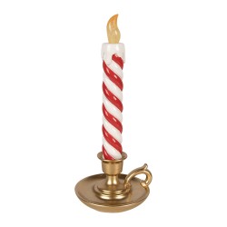 Clayre & Eef Weihnachtsdekorationsfigur Kerzenständer 12x11x26 cm Goldfarbig Kunststoff