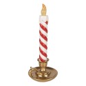 Clayre & Eef Weihnachtsdekorationsfigur Kerzenständer 12x11x26 cm Goldfarbig Kunststoff
