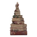 Clayre & Eef Statuetta decorativa Libri 17x15x33 cm Rosso Plastica