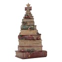 Clayre & Eef Statuetta decorativa Libri 17x15x33 cm Rosso Plastica