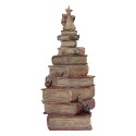 Clayre & Eef Statuetta decorativa Libri 17x15x33 cm Rosso Plastica