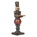Clayre & Eef Weihnachtsdekorationsfigur Nussknacker 10x9x29 cm Rot Kunststoff