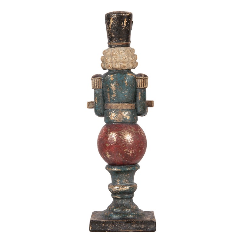Clayre & Eef Weihnachtsdekorationsfigur Nussknacker 10x9x29 cm Rot Kunststoff