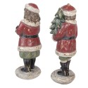 Clayre & Eef Kerstdecoratie Beeld Kinderen 9x7x22 / 8x8x22 cm Rood Kunststof