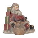 Clayre & Eef Statuetta decorativa di Natale Babbo Natale 23x19x19 cm Rosso Plastica