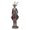 Clayre & Eef Statuetta decorativa Cervo 13x12x42 cm Marrone Plastica