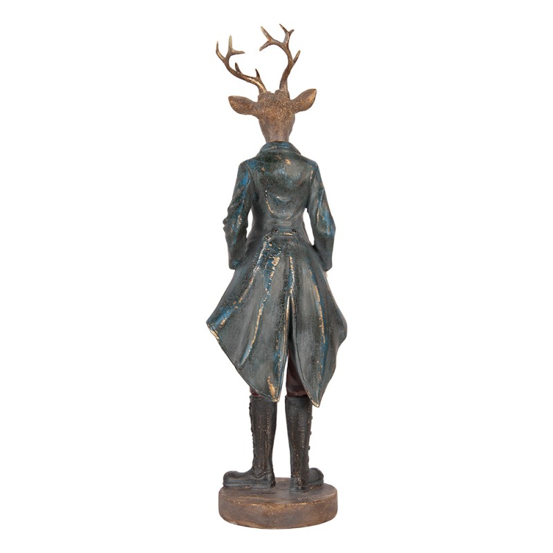 Clayre & Eef Statuetta decorativa Cervo 13x12x42 cm Marrone Plastica