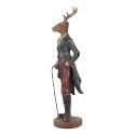 Clayre & Eef Statuetta decorativa Cervo 13x12x42 cm Marrone Plastica