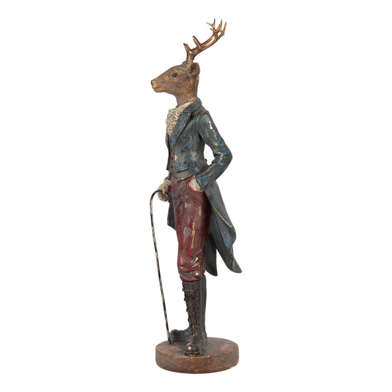 Clayre & Eef Statuetta decorativa Cervo 13x12x42 cm Marrone Plastica