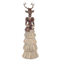 Clayre & Eef Dekorationsfigur Hirsch 13x11x41 cm Braun Kunststoff