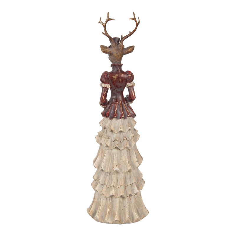 Clayre & Eef Dekorationsfigur Hirsch 13x11x41 cm Braun Kunststoff
