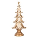 Clayre & Eef Weihnachtsdekorationsfigur Weihnachtsbaum Ø 13x30 cm Weiß Kunststoff