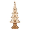 Clayre & Eef Weihnachtsdekorationsfigur Weihnachtsbaum Ø 13x30 cm Weiß Kunststoff