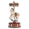 Clayre & Eef Carillon Cavallo Ø 12x24 cm Beige Plastica