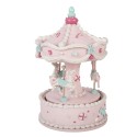 Clayre & Eef Carillon Giostra Ø 12x19 cm Rosa Plastica