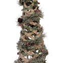 Clayre & Eef Weihnachtsdekoration mit LED-Beleuchtung Weihnachtsbaum Ø 15x41 cm / 2xAA Grün Rattan