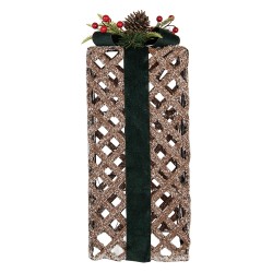 Clayre & Eef Christmas Decoration Figurine Gift 20x20x53 cm Brown Rattan