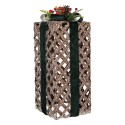 Clayre & Eef Statuetta decorativa di Natale Regalo 16x16x44 cm Marrone Rattan