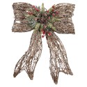 Clayre & Eef Christmas Decoration with LED Lighting 41x10x51 cm / 3xAA Brown Rattan
