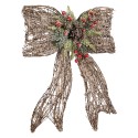 Clayre & Eef Christmas Decoration with LED Lighting 41x10x51 cm / 3xAA Brown Rattan