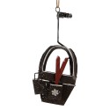 Clayre & Eef Pendentif de Noël 7x7x17 cm Gris Métal