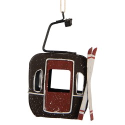 Clayre & Eef Weihnachtsanhänger 7x5x12 cm Grau Metall