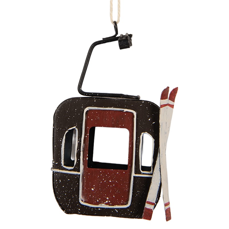 Clayre & Eef Weihnachtsanhänger 7x5x12 cm Grau Metall