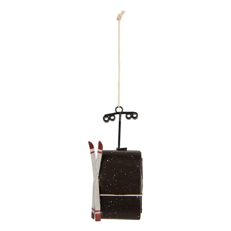Clayre & Eef Weihnachtsanhänger 7x5x12 cm Grau Metall