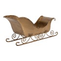 Clayre & Eef Christmas Decoration Figurine Sled 20x6x9 cm Gold colored Metal