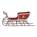 Clayre & Eef Statuetta decorativa di Natale Slitta 20x9x6 cm Rosso Metallo