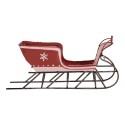 Clayre & Eef Statuetta decorativa di Natale Slitta 20x9x6 cm Rosso Metallo