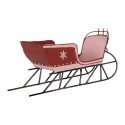 Clayre & Eef Statuetta decorativa di Natale Slitta 20x9x6 cm Rosso Metallo