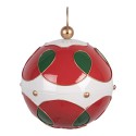 Clayre & Eef Statuetta decorativa di Natale Ø 24x27 cm Rosso Metallo