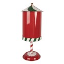 Clayre & Eef Christmas Decoration Figurine Mailbox Ø 24x58 cm Red Metal