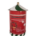 Clayre & Eef Christmas Decoration Figurine Mailbox Ø 24x58 cm Red Metal