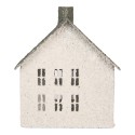 Clayre & Eef Decoratie Beeld Huis 12x7x15 cm Wit Metaal