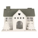 Clayre & Eef Decorative Figurine House 36x23x32 cm White Metal