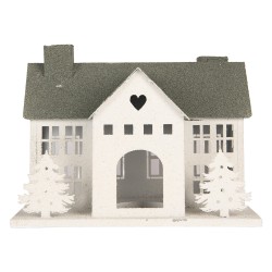 Clayre & Eef Decorative Figurine House 36x23x32 cm White Metal