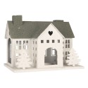 Clayre & Eef Decorative Figurine House 36x23x32 cm White Metal